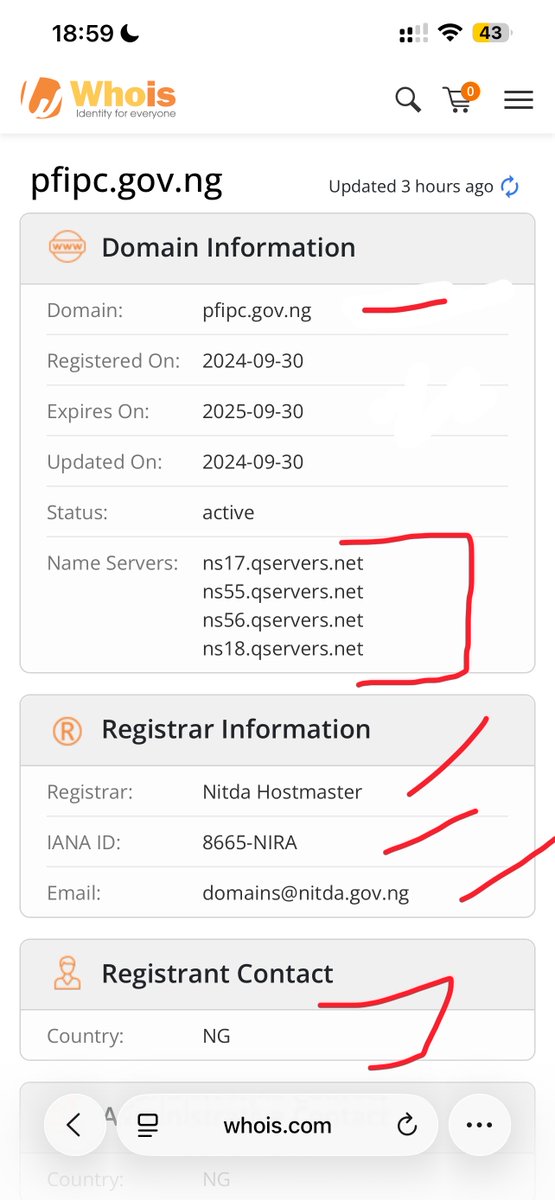 akintunero's tweet photo. How were they able to get allocation for this domain? Just so you know, an individual can’t procure a .gov.ng TLD 🤷🏾‍♂️

Maybe NITDA has answers to that https://t.co/qvT22n9lxm