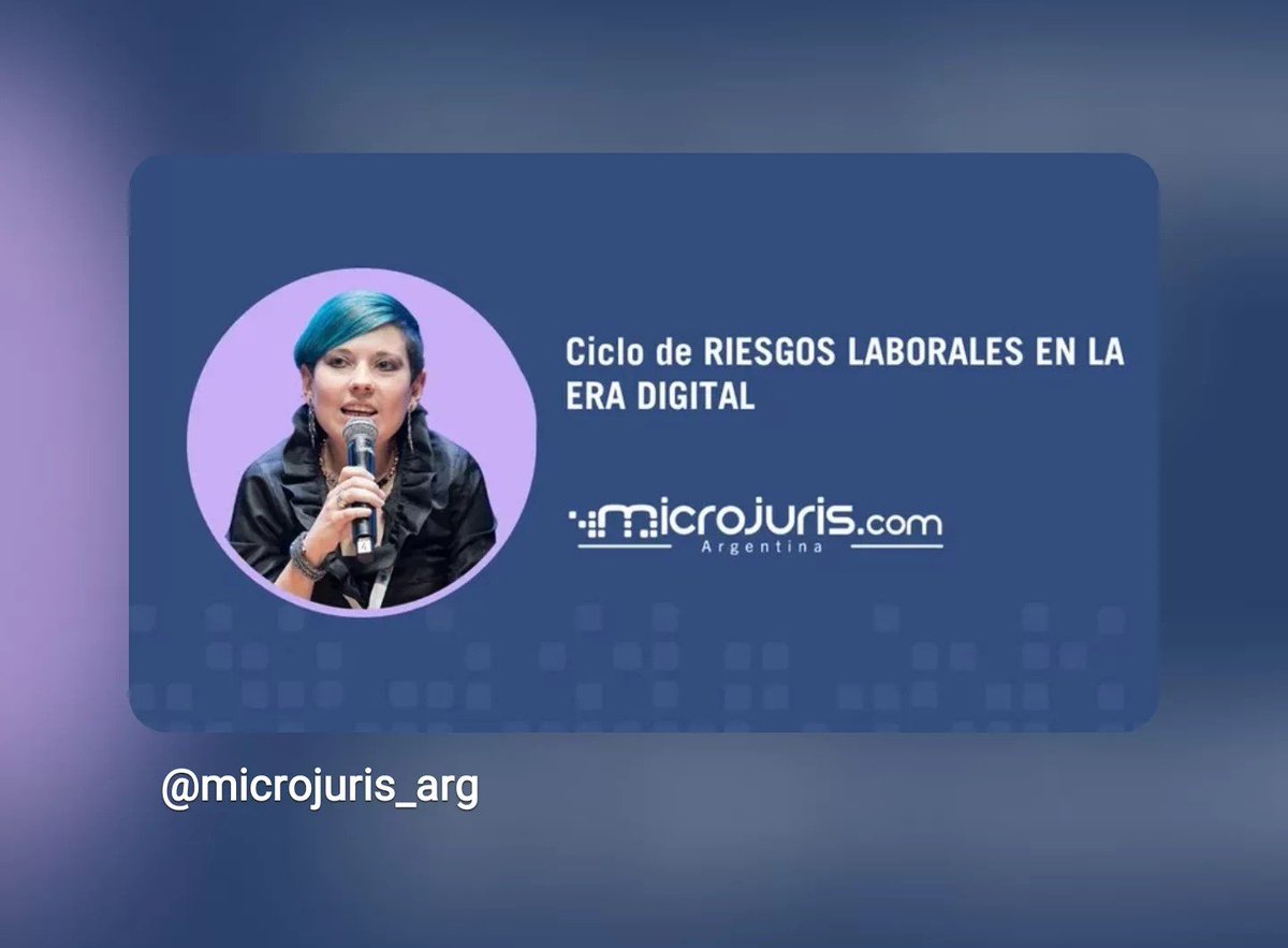 JoyCfTw's tweet photo. ◾⚖3ra #MASTERCLASS!
3°Ciclo #JUNIO2026 @microjurisar #RIESGOSLABORALES EN LA #ERADIGITAL
💠#Mobbing / #acosolaboral y #ciberacoso / #hostigamientodigital en #entornoslaborales: #herramientas y #estrategiasjurídicas, #autodefensa y #protección
◾Dra. PhDFaliero
📌Lun 6/7 16 h🇦🇷 https://t.co/hxcAnNFhog