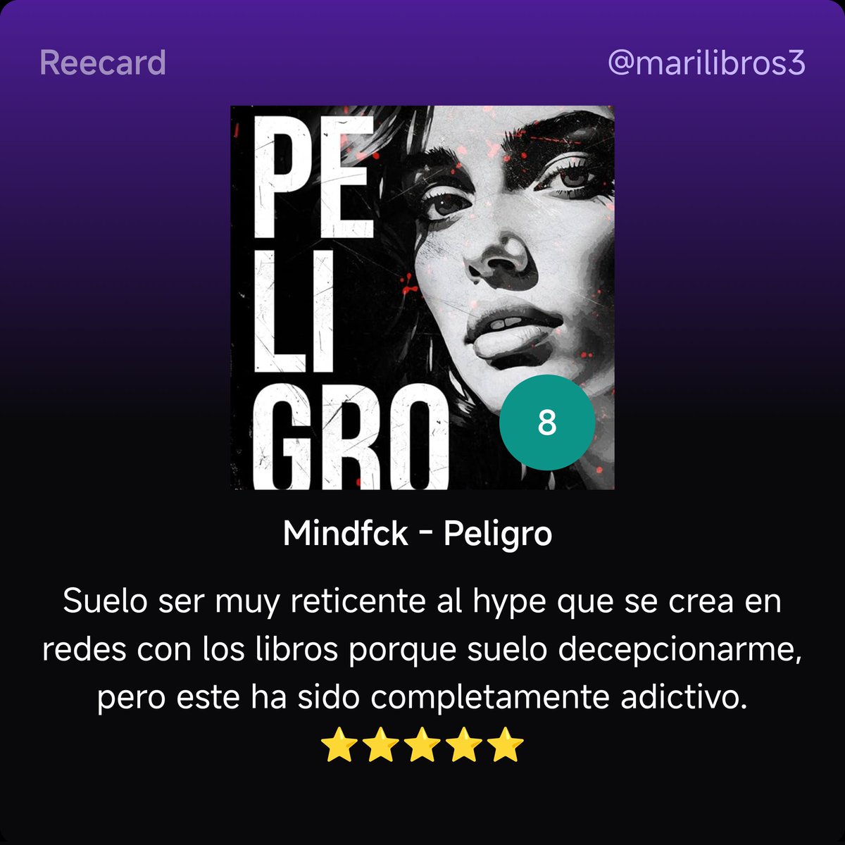 MariBene4's tweet photo. Esta saga está siendo completamente adictiva #reecard #minfck #lectura https://t.co/fvNPPncdjq