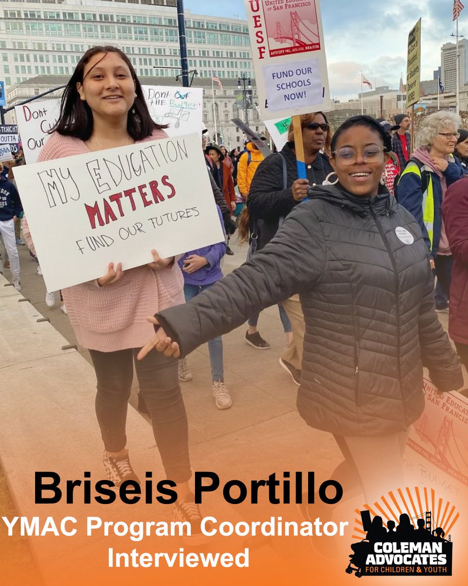 ColemanSF1's tweet photo. Briseis grew up with Coleman Advocates. She first joined CMAC at age 6 and continued with YMAC throughout high school.
Today, Briseis is on staff as a Program Coordinator and is in school to become a nurse.
Read Her Story: https://t.co/JesGsc8JWY
 #YMAC #ColemanAdvocates https://t.co/USx3bhScrG