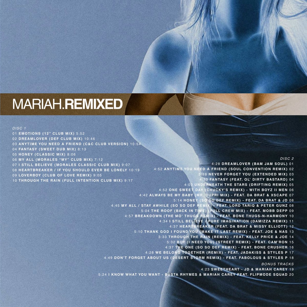 lustfordaydream's tweet photo. mariah carey’s remix album, “mariah.remixed” — inspired by janet jackson’s “janet.remixed” (1995) https://t.co/q0lTC4Bcsr