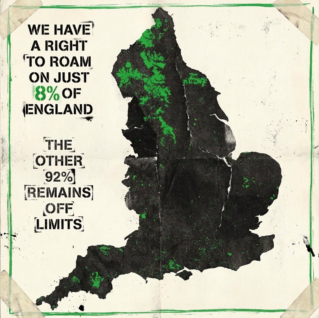 FreeloadinCom's tweet photo. Did you know 92% of England's countryside is legally off limits to you?

The CROW Act 2000 locks public access to just 8% of land, mostly remote uplands far from where people actually live. 

Free access to nature has become a postcode lottery. https://t.co/P43Ad3XKRa