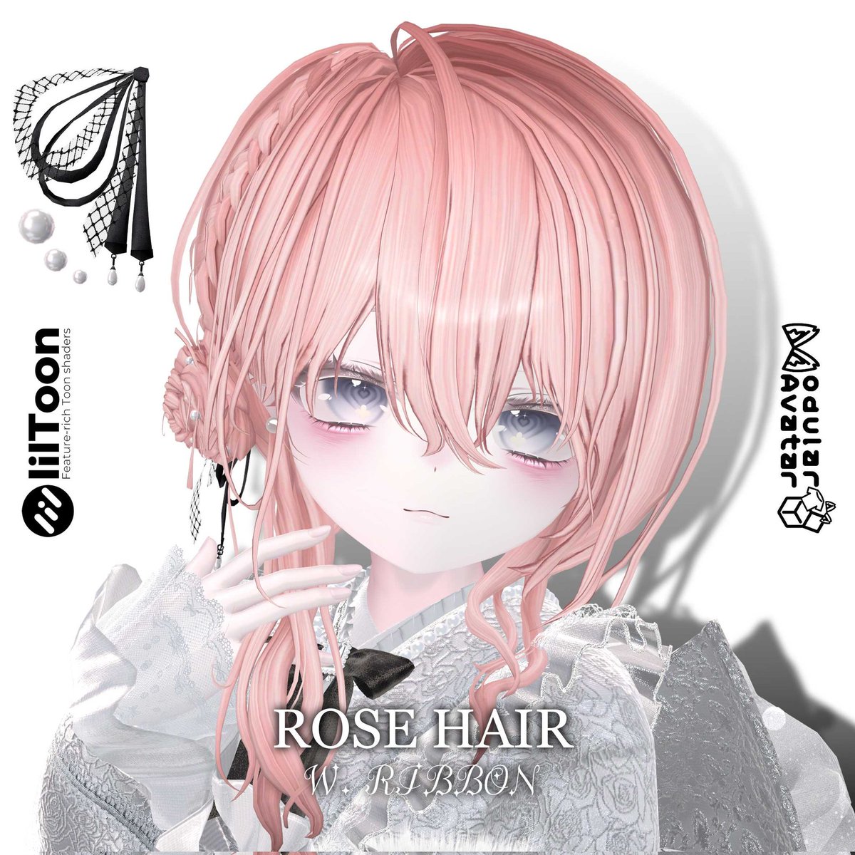 piopiopio_shop's tweet photo. <14 Avatar>Rose hair &amp; Pearl Accessory Setを発売しました!🌹
浴衣や着物、お嬢様風の衣装にぴったり!!

7/3~7/14 11日間限定
✨️1000円>450円✨️

🎁 RTしてくださった方の中から5名様に、ヘアセットをプレゼントいたします。
[当選発表：7月13日 ]

 #booth_pm https://t.co/ztvpjfHIUx

#vrchat https://t.co/JIwyEnjvaA