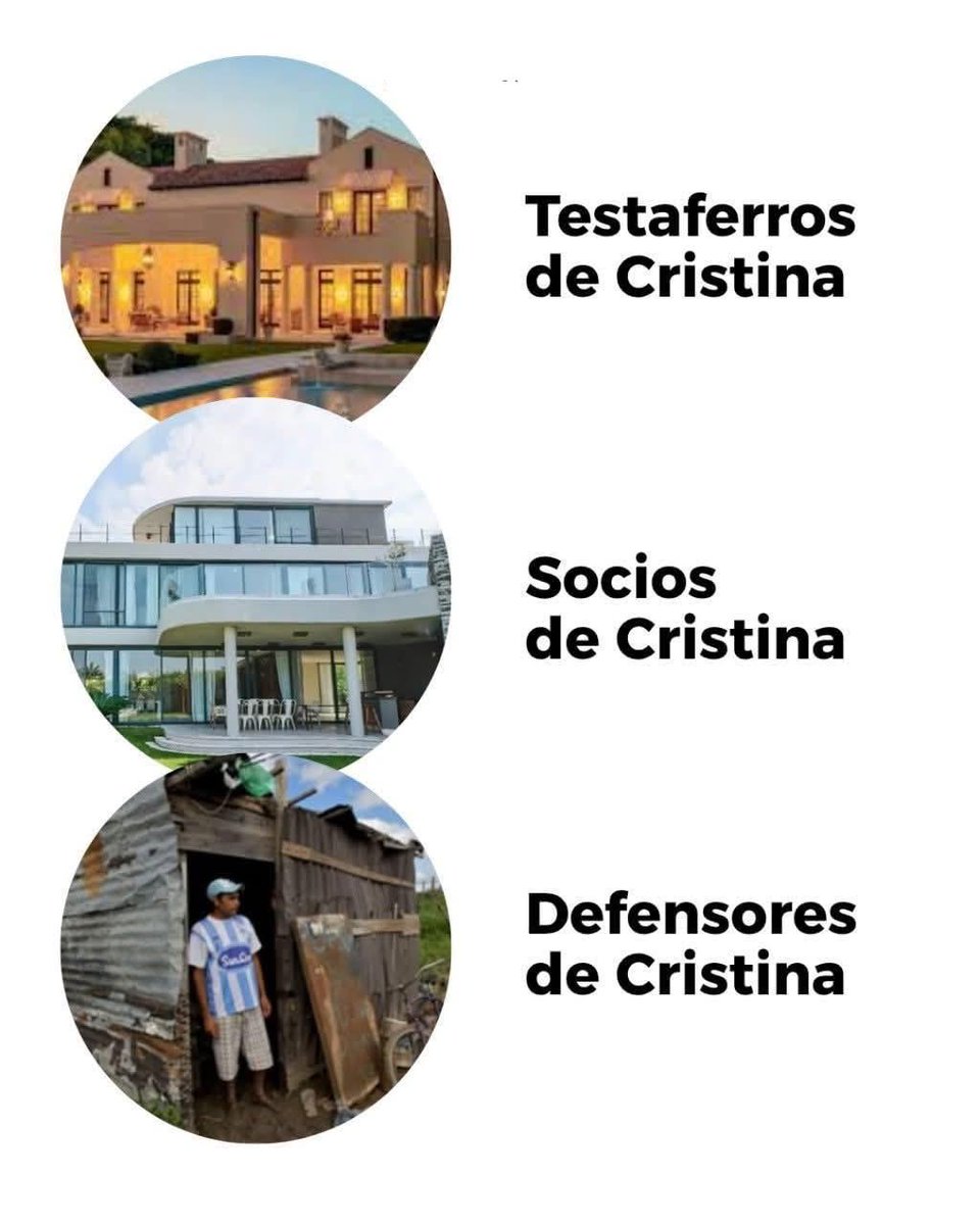 locuralamia's tweet photo. Cristina Kirchner: "Nos persiguen porque igualamos a las sociedades"

Las sociedades qué dejaron 👇 https://t.co/0QcSTcAeXP