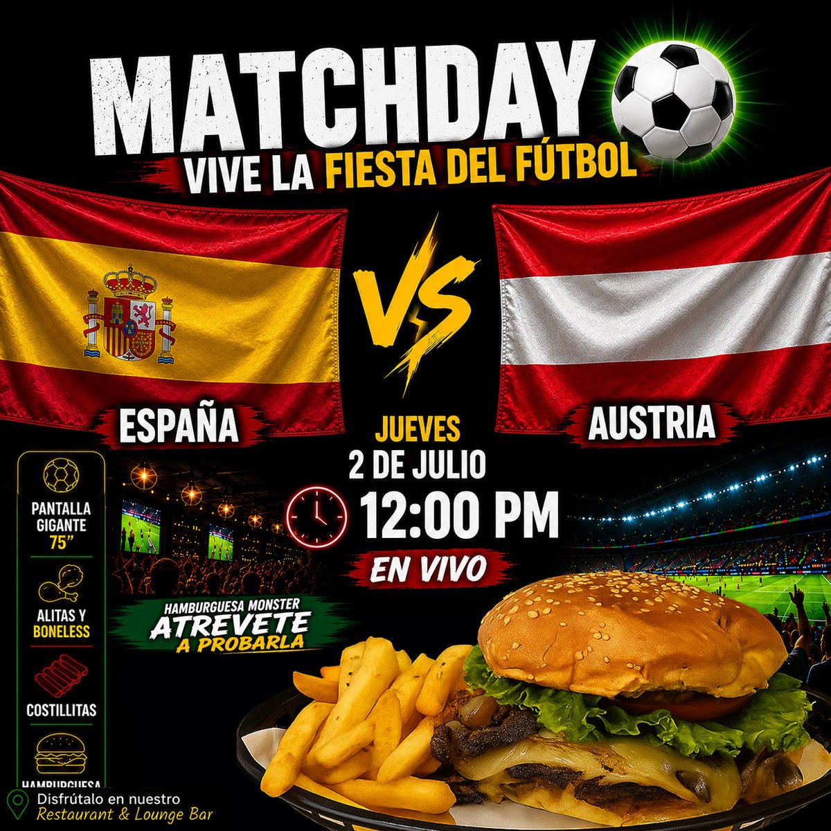 olasaltasinn's tweet photo. Hoy tendremos los partidos  en transmisión en restaurante Bellamar con nuestras promociones en snacks y bebidas ⚽🎉¡Te esperamos! Reserva tu mesa al 669 981 31 92 ó whatsapp 6699 18 19 24 ☎📲 https://t.co/RESCrk31V7