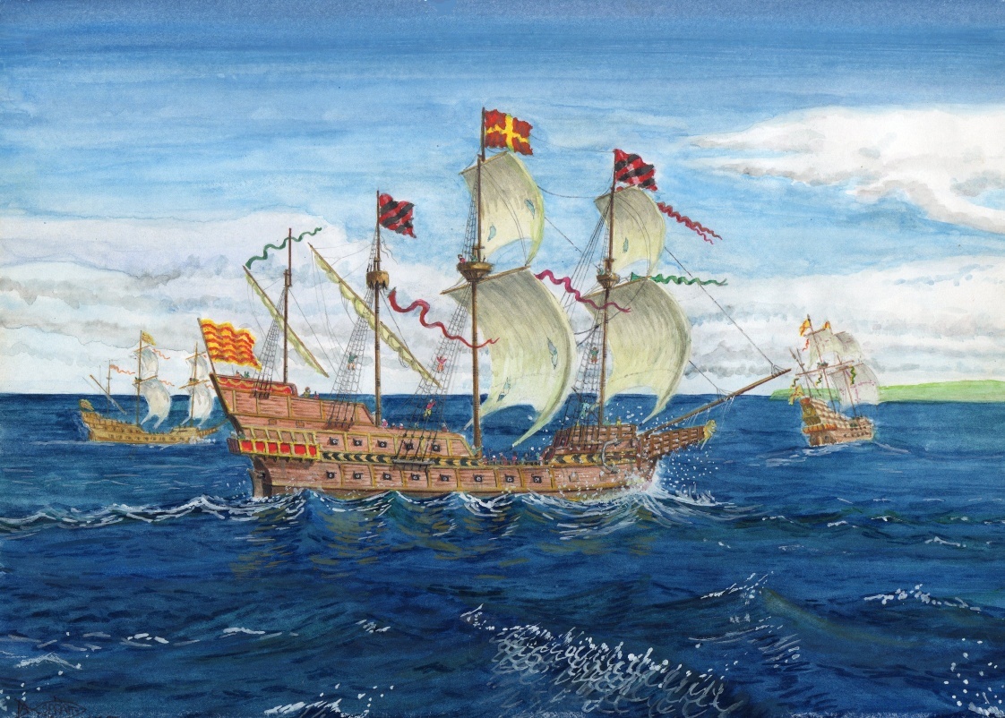 andrewsp2009's tweet photo. My Spanish Armada in Scottish waters watercolours from 1987. #WatercolourPainting https://t.co/a5ENF9FUNf