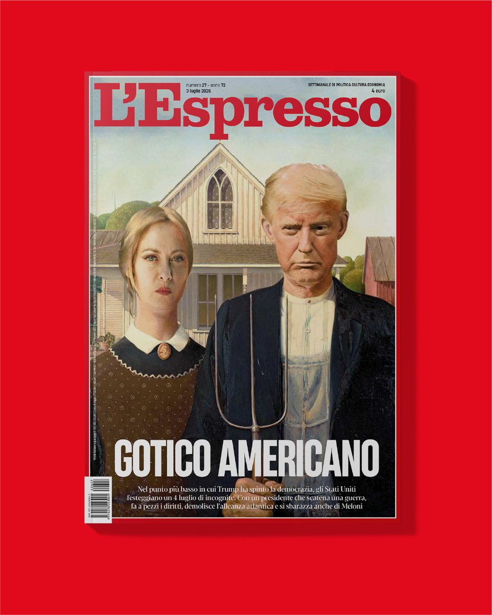 espressonline's tweet photo. Nel punto più basso in cui Trump ha spinto la democrazia, gli Usa festeggiano un 4 luglio di incognite. Con un presidente che scatena una guerra, fa a pezzi i diritti, demolisce l’alleanza atlantica e si sbarazza anche di Meloni

🗞️Il nuovo numero dal 3 luglio in edicola e su app https://t.co/m2pIBtAn9p
