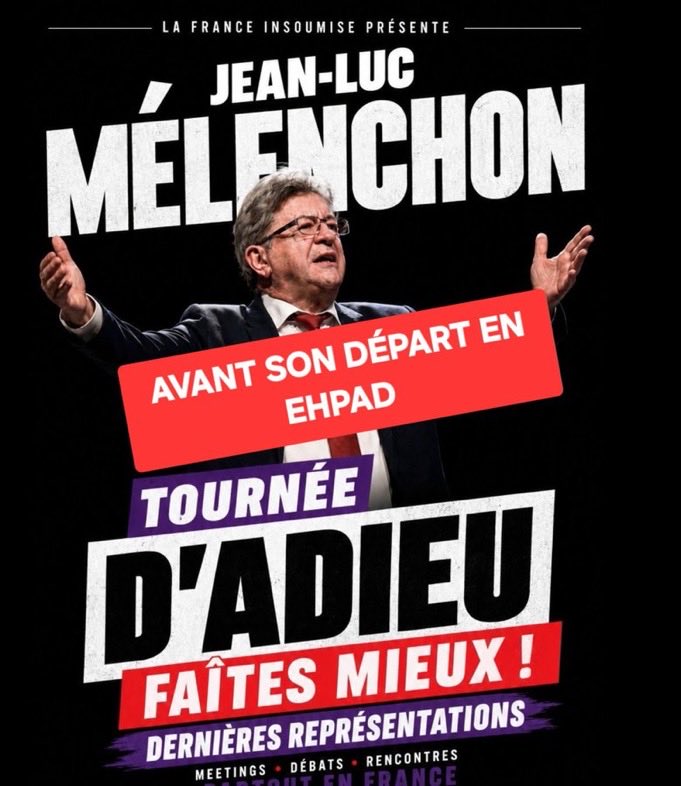 BounetR's tweet photo. @JLMelenchon Il était temps !
Comment s’appelle la maladie ou on oublie &amp; on affirme le contraire régulièrement de ce que l’on à dit
Maintenant qu’il a casé sa fille et son gendre, ils vont lui payer un Ehpad 5 étoile et c’est vraiment urgent
Il ne supportait que les voyages en classe Bizness https://t.co/xNLFGKnfHa