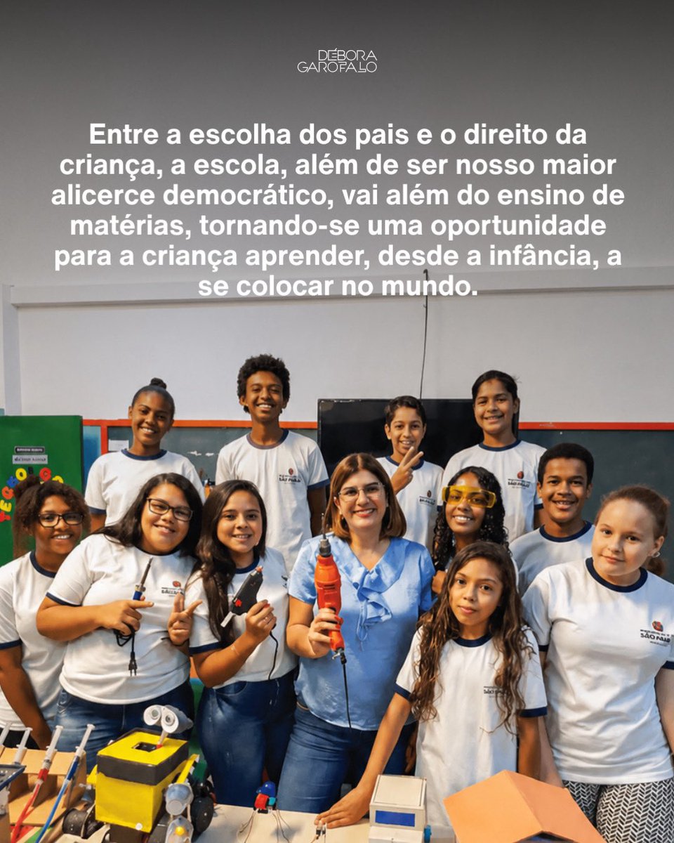 GarofaloDebora's tweet photo. No debate sobre ensino domiciliar, é essencial priorizar os direitos das crianças. A escola oferece aprendizado, proteção e convivência, fundamentais para o desenvolvimento e a cidadania. https://t.co/xEa5VegCih