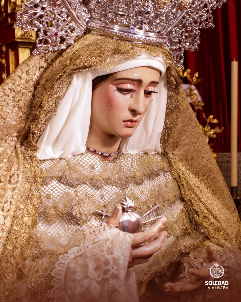 hsoledadalgaba's tweet photo. ⚫️ 𝗡𝗨𝗘𝗦𝗧𝗥𝗔 𝗦𝗘Ñ𝗢𝗥𝗔 𝗗𝗘 𝗟𝗔 𝗦𝗢𝗟𝗘𝗗𝗔𝗗 𝗣𝗔𝗥𝗔 𝗘𝗟 𝗧𝗜𝗘𝗠𝗣𝗢 𝗘𝗦𝗧𝗜𝗩𝗔𝗟

Para este tiempo estival, la Virgen de la Soledad ha sido ataviada con el conjunto propio de esta época del año, pudiendo contemplarse ya en su altar → https://t.co/EAVZ2jSvoX