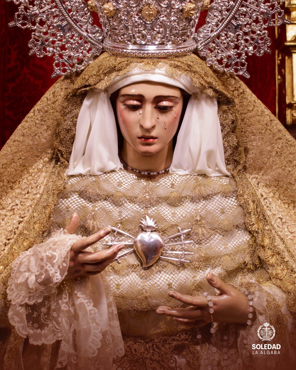 hsoledadalgaba's tweet photo. ⚫️ 𝗡𝗨𝗘𝗦𝗧𝗥𝗔 𝗦𝗘Ñ𝗢𝗥𝗔 𝗗𝗘 𝗟𝗔 𝗦𝗢𝗟𝗘𝗗𝗔𝗗 𝗣𝗔𝗥𝗔 𝗘𝗟 𝗧𝗜𝗘𝗠𝗣𝗢 𝗘𝗦𝗧𝗜𝗩𝗔𝗟

Para este tiempo estival, la Virgen de la Soledad ha sido ataviada con el conjunto propio de esta época del año, pudiendo contemplarse ya en su altar → https://t.co/EAVZ2jSvoX