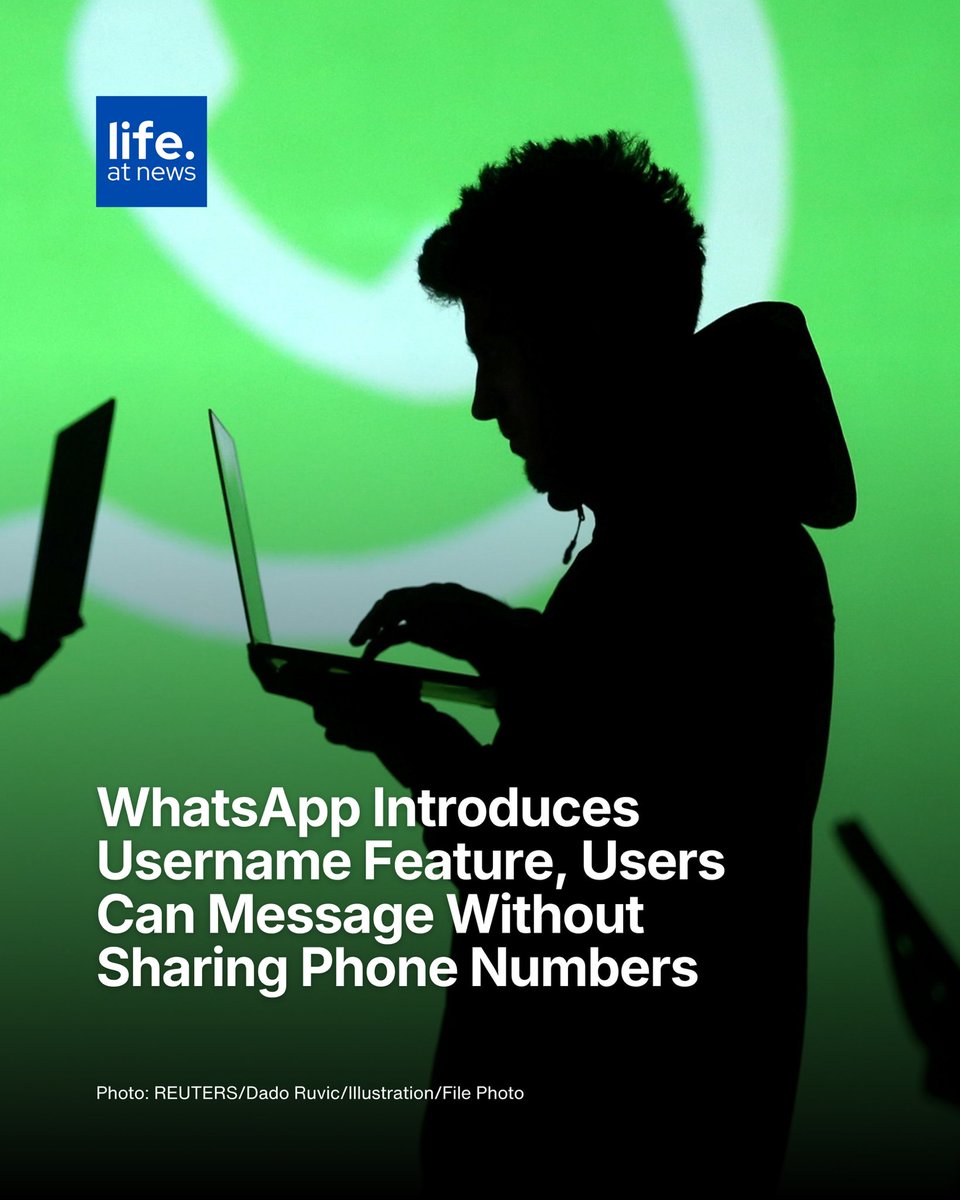 lifeatnews's tweet photo. WhatsApp Introduces Username Feature, Users Can Message Without Sharing Phone Numbers.
Read more at: https://t.co/hQy6vkPyXw
#WhatsApp #Username #Feature #FeatureUsername #WhatsAppUsername https://t.co/3Oyr8KkzN1