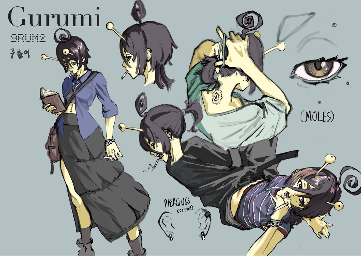 Gurururumi's tweet photo. i made a ref sheet (?)
#oc https://t.co/r8ae59y0WW
