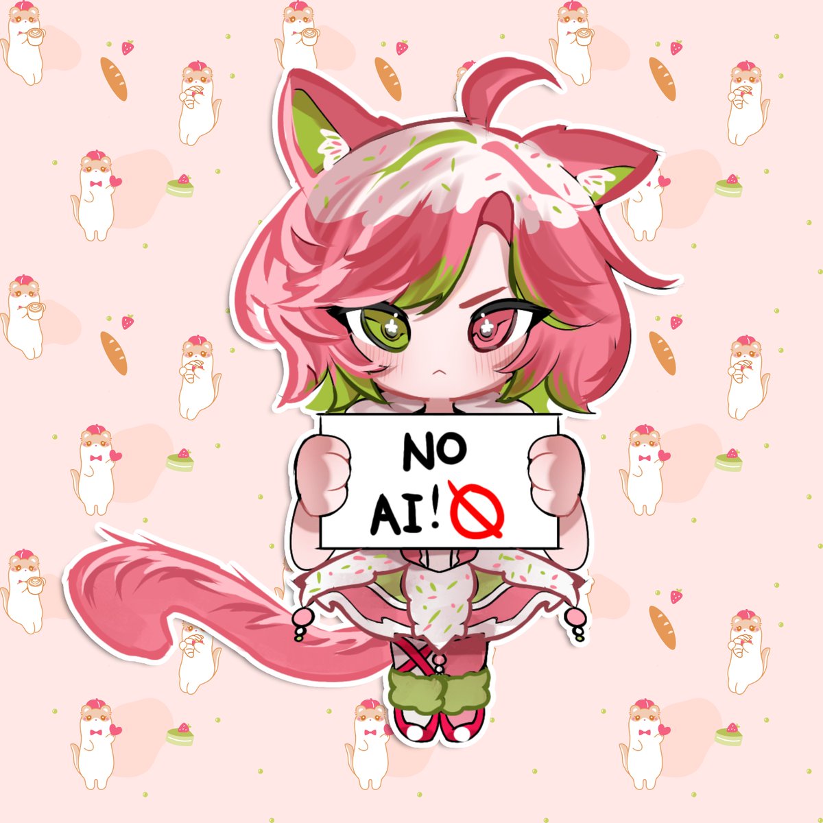 digidessert's tweet photo. ── Client Reminder 📢
At our studio, we proudly maintain a strict no-AI policy! ❌🤖

We do not collaborate with AI-generated content or clients who use it. We’re all about supporting REAL artists, so please approach us with that in mind.

Thank you! (´▽`ʃ♡ƪ) https://t.co/waclby5aOq