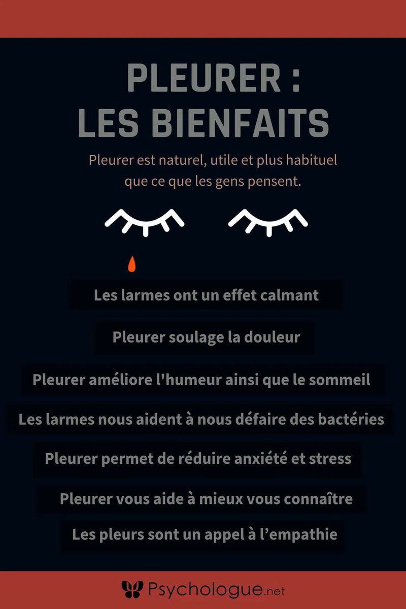 CmQualite's tweet photo. Pleurer est une réaction naturelle qui aide à libérer les émotions et à apaiser le stress.
Les larmes peuvent être le début d'une prise de conscience ou simplement d'un moment où l'on s'autorise enfin à être soi-même.
Les accueillir, c'est déjà prendre soin de soi !
#larmes https://t.co/vgxXL3HMUn