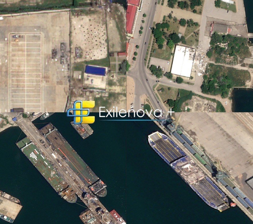 AnnaDeMilanese's tweet photo. NEUE SATELLITENBILDER AUS KERTSCH ZEIGEN ZERSTÖRTE RUSSISCHE MARINE- UND ABWEHRINFRASTRUKTUR.

Der EloKa-Komplex "Wolna Kupol Garant" – Russlands System zur Störung von Starlink-Satelliten – ist vernichtet. Kostenpunkt pro Einheit: rund 1,5 Millionen Dollar, Reichweite: 20 Quadratkilometer Abdeckung.
Zusätzlich getroffen: das Schiffsreparaturwerk in Kertsch, die Eisenbahnfähren "Slawjanin" und "Awangard" sowie die Autopassagierfähre "Lawrentij" – zentrale Glieder der Versorgungslinie zur besetzten Krim.

Ein Störsystem gegen Starlink, eine Werft, drei Fähren – alles an einem Knotenpunkt.
Wie viele Versorgungsadern zur Krim bleiben Russland eigentlich noch?
👇
Quellen: Exilenova+, https://t.co/n3AfZ3NUya