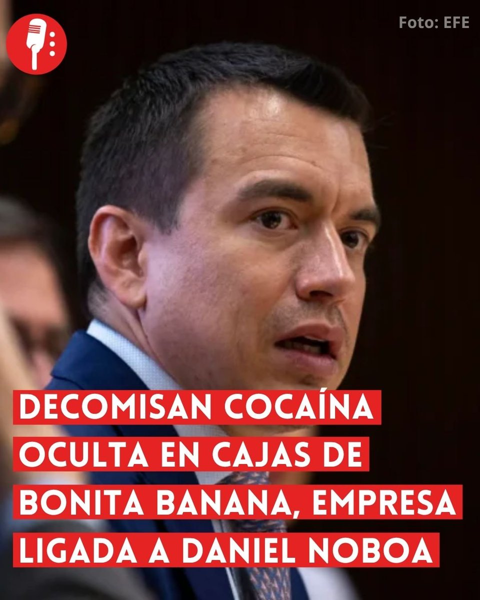 ReporterosMX_'s tweet photo. ⭕ OJO | DECOMISAN COCAÍNA OCULTA EN CAJAS DE BONITA BANANA, EMPRESA LIGADA A DANIEL NOBOA

Un nuevo decomiso de cocaína volvió a poner bajo la lupa a Bonita Banana, empresa de la familia del presidente ecuatoriano Daniel Noboa. Autoridades de Turquía incautaron droga oculta en cajas de la compañía, en lo que representa el undécimo aseguramiento relacionado con la marca en ese país durante 2026. https://t.co/zGWr5UCN1B