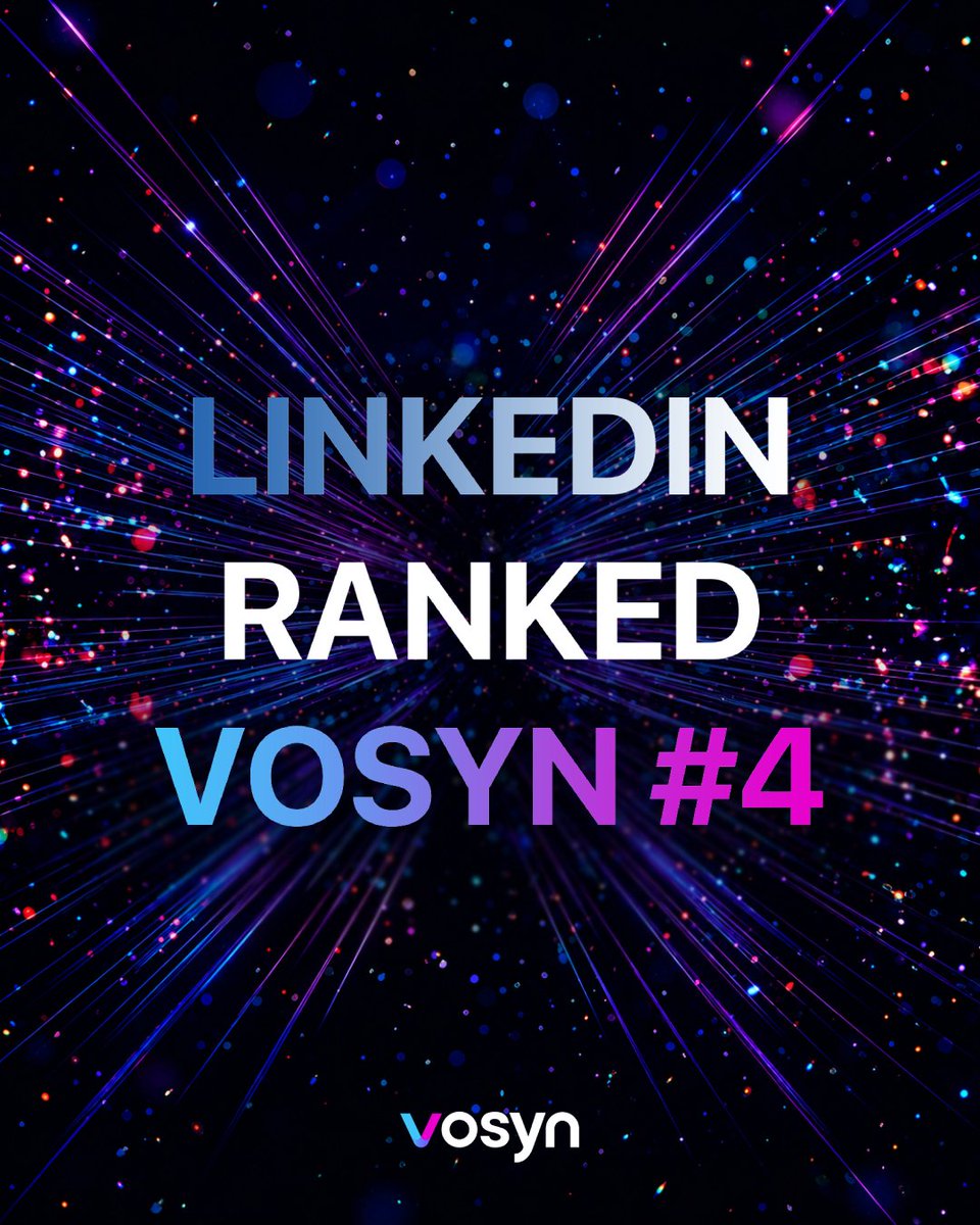 thevosynai's tweet photo. Canada’s #4 @LinkedIn Top Startups 2025! 🚀 

A huge milestone for Vosyn as we continue redefining global communication with Real-time AI.  

#Vosyn #VoiceAI #AI #TechInnovation #FutureTech https://t.co/GiPmQCheld