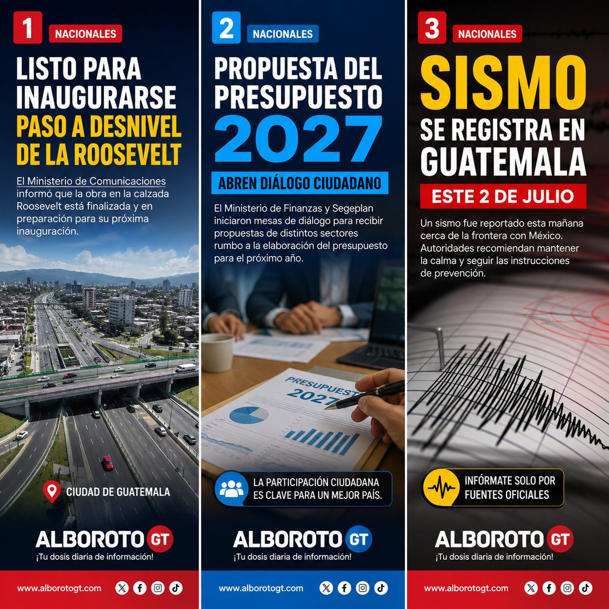 AlborotoGuate's tweet photo. 🚧 Paso a desnivel de la Roosevelt está listo para su próxima inauguración.

La obra busca agilizar el tránsito en uno de los sectores más transitados de la ciudad.

#Guatemala #TránsitoGT #AlborotoGT https://t.co/jOERddeK8P