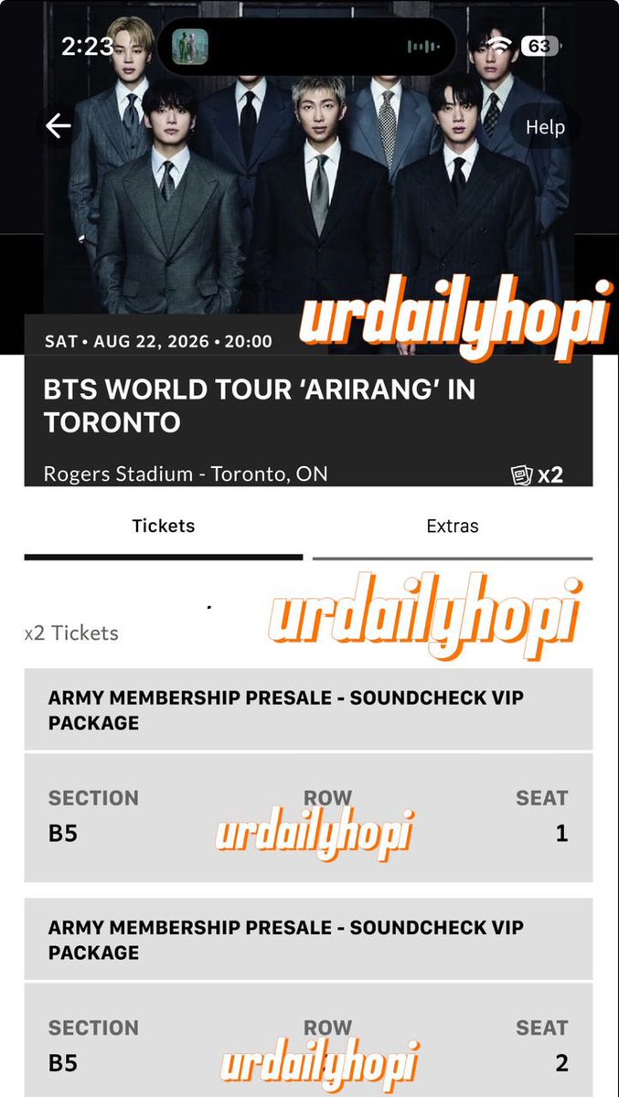 Daniecollo2's tweet photo. wts bts soundcheck vip tickets at rogers stadium in toronto august 22

paypal f&amp;f / etransfer
copy of id
can provide any proof needed :)
okay to do video call for transaction

arirang world tour vip wtb soundcheck wts wtt
#bts https://t.co/7uQKfGNdFp