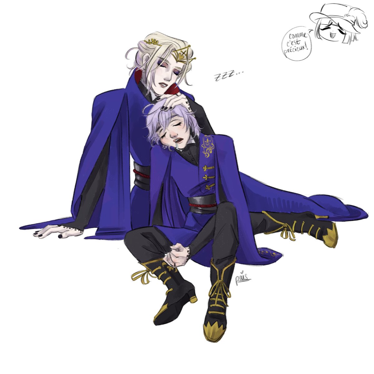 sixbatss's tweet photo. #twsttwt that one part toward the end of book 5 when vil and epel fell asleep on each other https://t.co/oqqZOU3gAL