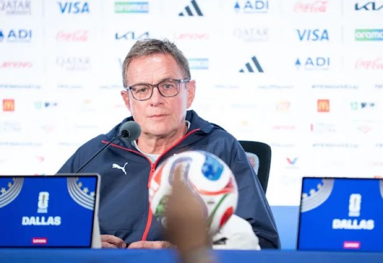 UTD__Ronaldo's tweet photo. 🚨🎙️Ralf rangnick ( Austria coach)was asked in his pre match press conference how Austria intends to stop Lima yamal 

🗣️ Reporter: "Coach, everyone is talking about Lamine Yamal. How do you plan to stop him?"

🗣️Ralf Rangnick: "Lamine Yamal is a fantastic player. At his age, what he's doing is remarkable, and of course we respect his quality. But we're not preparing our entire game plan around one player. Spain are one of the best teams in the world because they function as a team, not because of one individual."

"We don't intend to stop only Yamal—we intend to stop the whole Spain team. He's not Messi or Cristiano Ronaldo, and even when you play against players of that level, history has shown that focusing on one man isn't enough. We all remember how teams tried to contain Messi over the years, and most of the time it simply didn't work."

"Our objective is different. We want to be the better team for 90 minutes. We want to press together, defend together, and attack together. That's what has brought us this far. I have a very united squad, players who are willing to fight for each other, and an outstanding coaching staff that has prepared every possible scenario."

"We know Spain will have moments of quality, but we also know our strengths. If we stay disciplined, brave, and play our football, I believe we have every chance of winning. Respect your opponent, but never fear them—that's our mentality."

#AUSESP #AUTESP