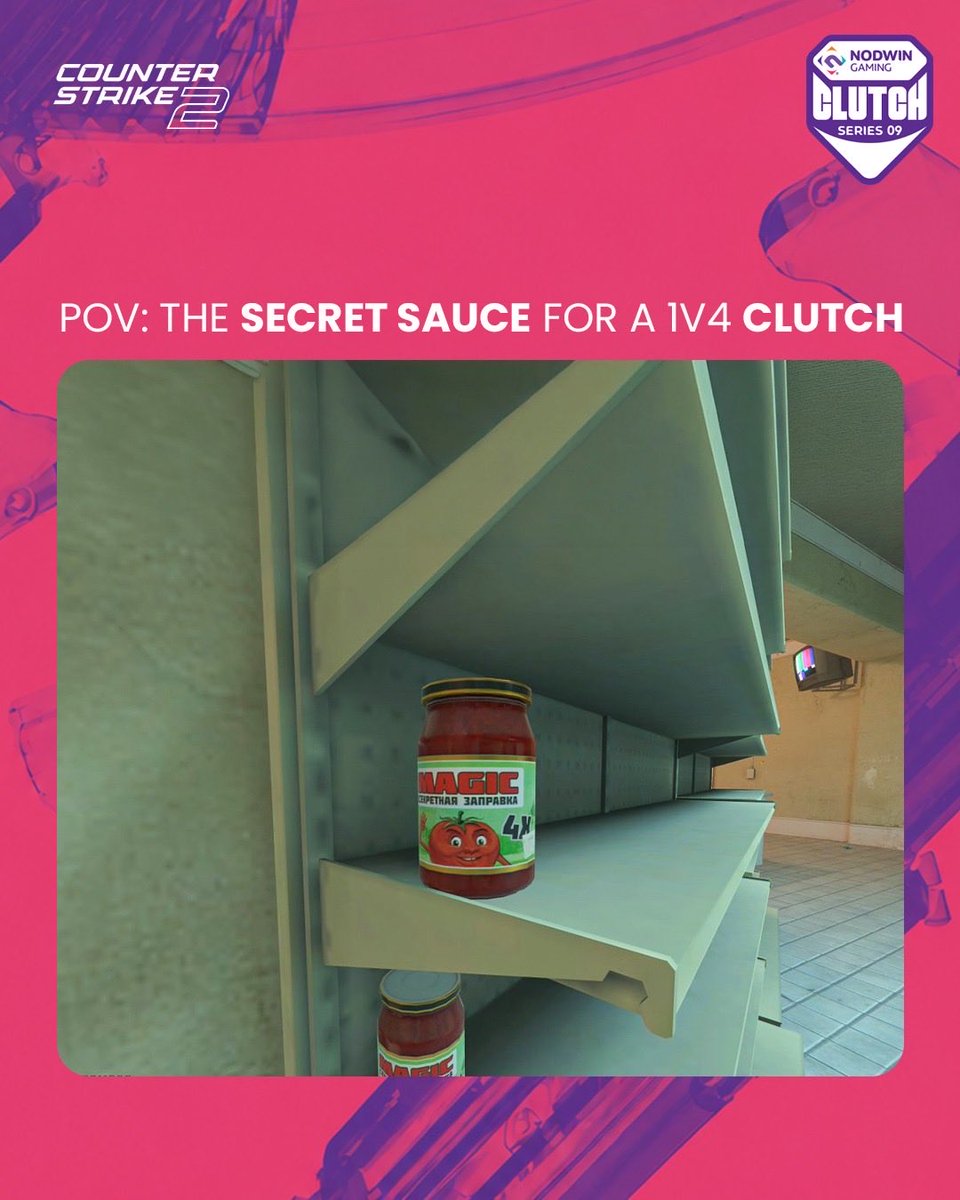 Nodwin_CS2's tweet photo. When your 1v4 is so unreal, Valve turns it into map lore. The Secret Sauce has officially been served🫙🔥  

#CounterStrike2 #CS2 #EuropeanEsports #esports https://t.co/RE6hVSbvuA