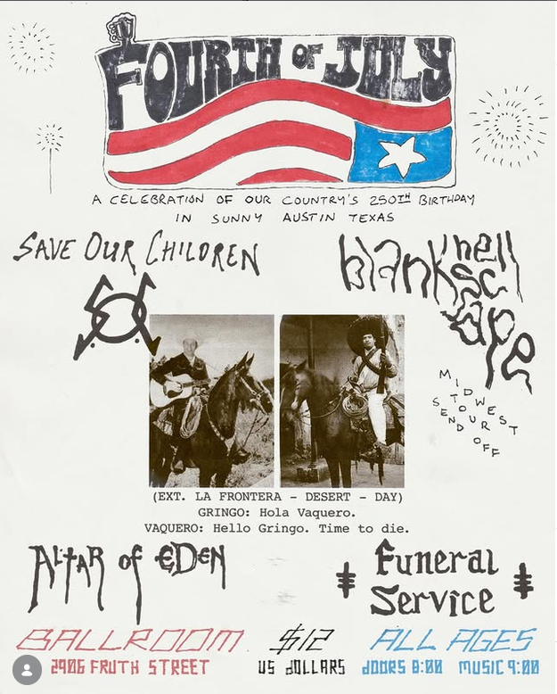 blankhellscape's tweet photo. The real America 250 is taking place this Saturday at Ballroom https://t.co/AxtAf8M15w