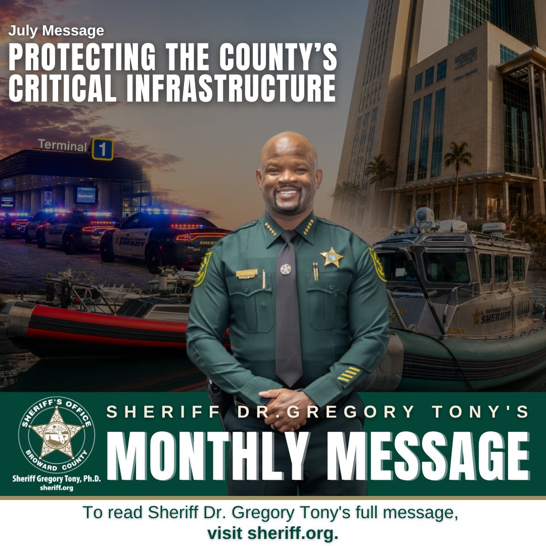 bsosherifftony's tweet photo. Every day, BSO protects the critical infrastructure Broward County depends on, from airports and cruise ports to courthouses. Through specialized training and around-the-clock vigilance, we keep our community moving safely. For more info, visit https://t.co/R4VAEnPOez. https://t.co/4AErgWSMlS