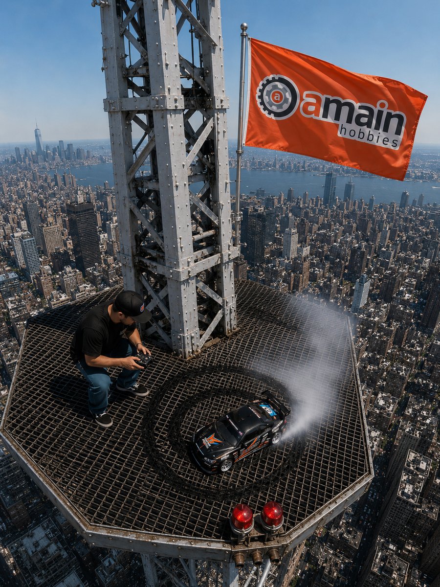 AMain_com's tweet photo. Everyone's talking about the flag...
We were too busy wondering how good the drift spot was. 🏙️🚗💨
#amainhobbies #empirestatebuilding #urbanx #rc #rcdrifting https://t.co/8vKAM5beBq