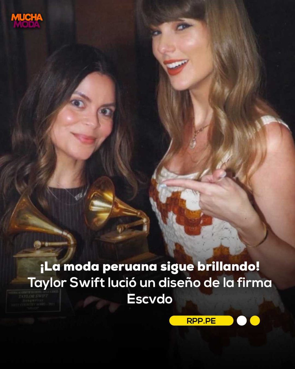 RPPNoticias's tweet photo. ✨🧵 ¡La moda peruana en lo más alto!

Taylor Swift lució un diseño de la marca peruana Escvdo durante la fiesta de lanzamiento de "I Knew It, I Knew You".

La fundadora de la firma, Chiara Macciavello, compartió en sus redes sociales imágenes de la cantante vistiendo el MAREA Maxi Dress, un vestido largo de crochet sin mangas, tejido a mano. La pieza destaca por su llamativo patrón geométrico, su confección artesanal y la combinación de tonos marfil y tabaco, que realzan la riqueza de su tejido. Además, está elaborada con algodón pima peruano, una de las fibras más reconocidas del país. 

Taylor Swift se suma a la lista de celebridades que han apostado por el diseño peruano. Anteriormente, la cantante Katy Perry y la supermodelo Claudia Schiffer también han lucido creaciones de la marca Escvdo.

📸: Instagram @escvdo

#MuchaModa #Escvdo #TaylorSwift