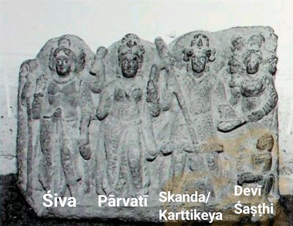 AbhayK70627's tweet photo. Now it's clear,it's not about “our god” it's About how to approximate a God to human, so that u'r motive is fulfilled.
Anyways
1. here's a idol of Bhagwan Shiva , ma Durgā/pārvatī, Skanda-Karttikeya, Shasthi ( a Family )(kuṣāṇa period)
2.And Ap has older idols than TN of skanda https://t.co/6aLPM4Oyxa