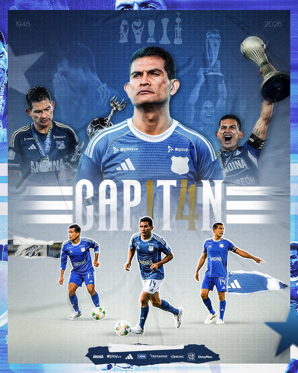 MillosFCoficial's tweet photo. ✍️Ⓜ️ Millonarios FC informa que se prorroga el contrato de nuestro capitán, David Mackalister Silva, hasta fin de año.

¡Vamos por más Capitán! 🙌💙🔥 @davidms06 https://t.co/jLGTrWtD7U
