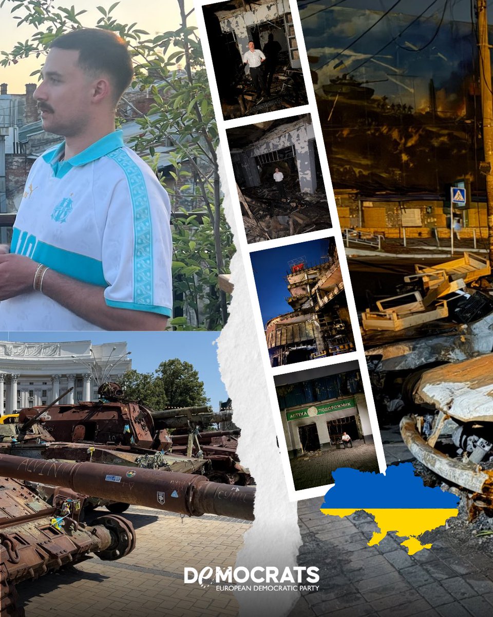 democrats_eu's tweet photo. Our German MEP Lukas Sieper @LukasSieperMdEP went to Ukraine and found Europe stripped of speeches. A candle at Marsove Pole. A young amputee learning to walk again. A youth council planning reforms under sirens. Maidan still speaking. In Lviv and Kyiv, he saw a nation that does not ask for pity, but for partnership. Ukraine is not Europe’s tragedy. It is Europe’s courage under fire. And Lukas brought back one message: stop admiring resilience. Start matching it.