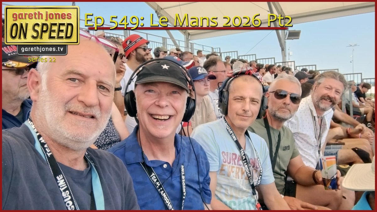 GarethJonesTV's tweet photo. Both our episodes from the #lemans24h are available now
https://t.co/WfrNXaLIn5
and
https://t.co/cKZws5B4AZ
or on @YouTube
https://t.co/5hlAksvynO
https://t.co/IM6Mx3RmfA
or from wherever you get your podcasts from
#OnSpeed #podcast #cars https://t.co/4JEWO1qARf