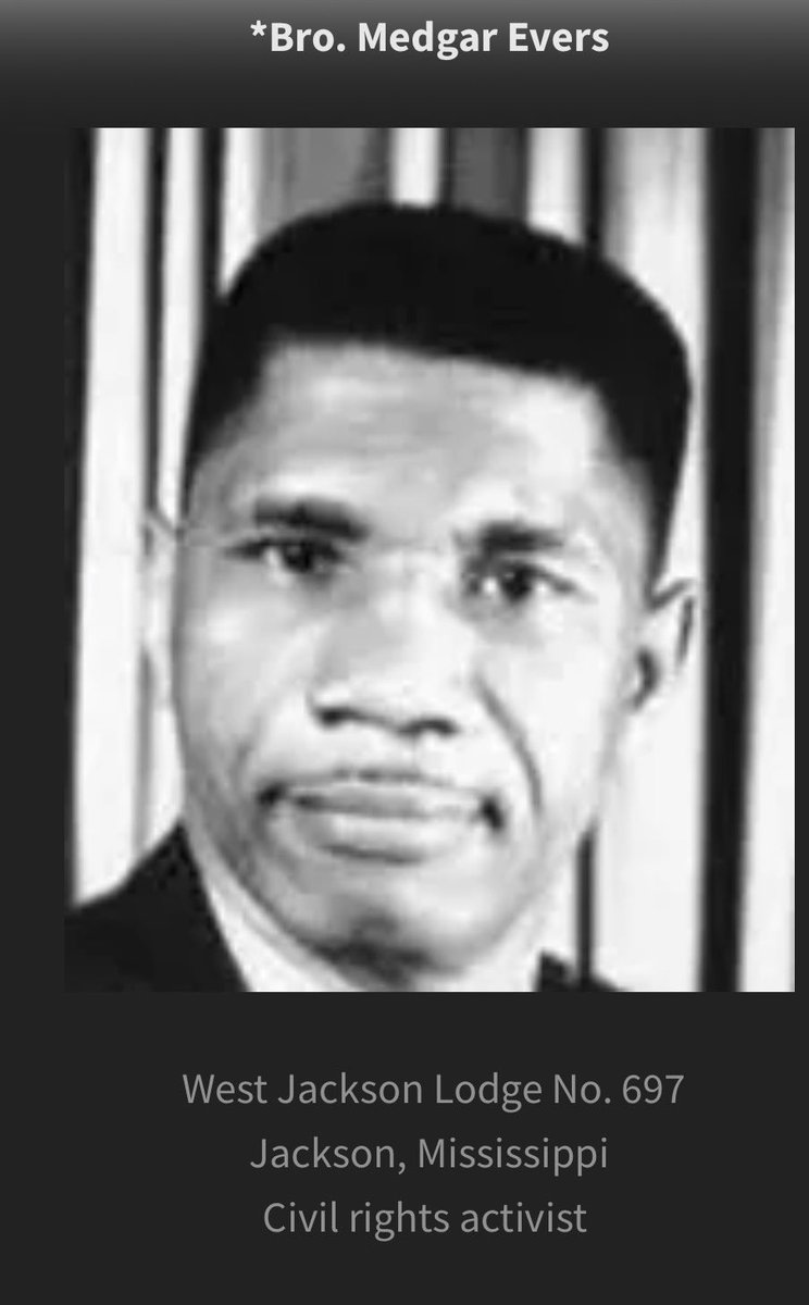 SC39PHA's tweet photo. Happy Heavenly Birthday to these Notable Champions for Justice & Equality On The Square:
Brother Medgar Evers ποΈπΏ
Brother Honorable Justice Thurgood Marshall ποΈπΏ
#PrinceHallMade
#PrinceHallMasons https://t.co/vuELQ2U7dX