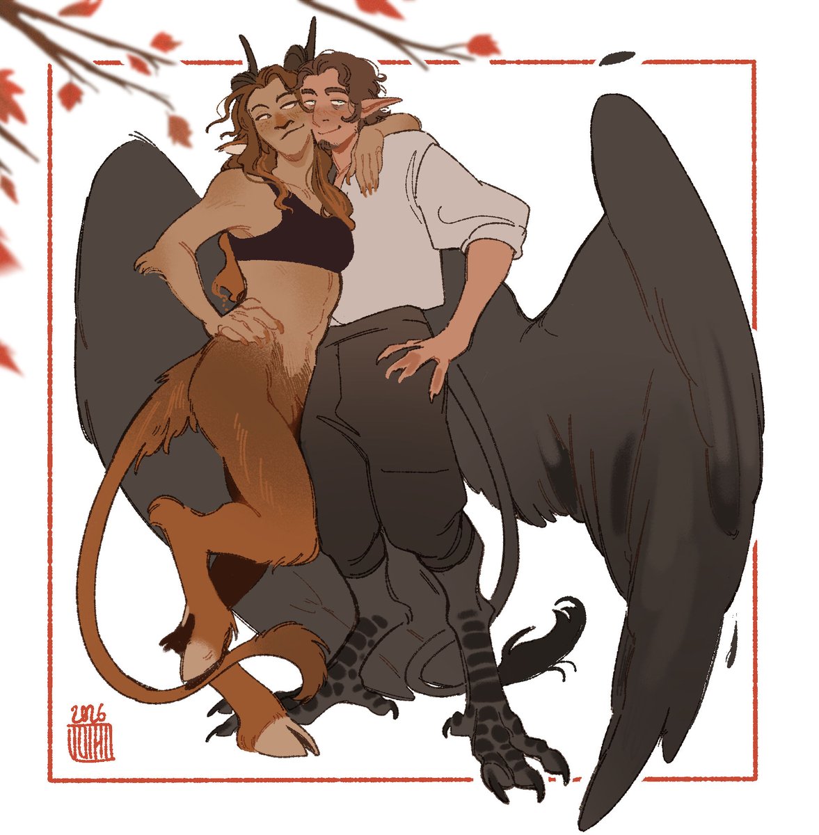 Toth__M's tweet photo. Artfight attack: Yettah &amp; Lazlo 👀

 (@/ohbandera 's characters) https://t.co/dY9potyFvv