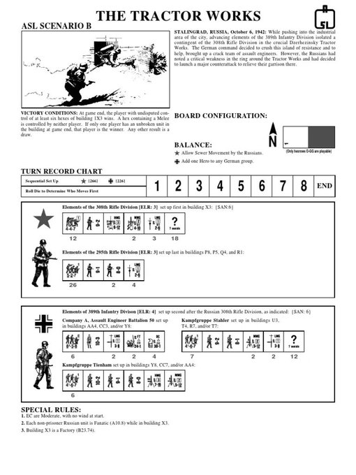 SandyofCthulhu's tweet photo. Modern interpretations can hinder our understanding. 

Back in the day, I was playing a game called Squad Leader, and I was the Russians in the Tractor Works scenario, which takes place during Stalingrad. 

I absolutely wrecked the Germans (flex). The German player complained, asking, "Why didn't you charge across the street into my machine guns?"

I said "wut"? 
1/2