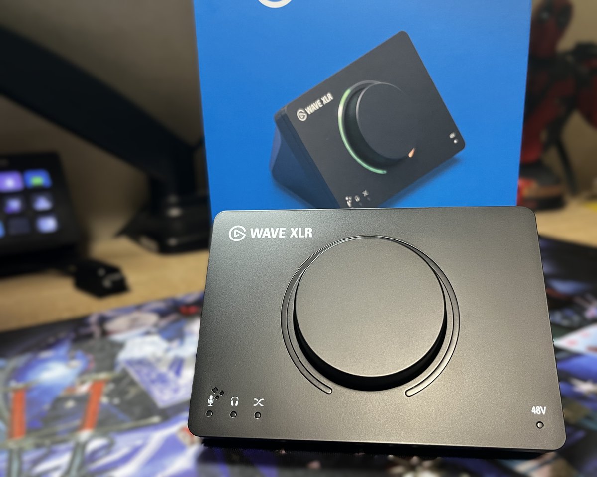 dei8825's tweet photo. 新しいオーディオインタフェース買いました！

『Elgato Wave XLR MK.2』

専用ソフトのWave Linkが使いやすいうえに設定も超簡単でマイクの音質がめっちゃ良くなった！

最近できてなかったけど音質良くなったし、配信もっと増やしていきたいな🙌

#Elgato #WaveXLR https://t.co/DofElmf7Ju