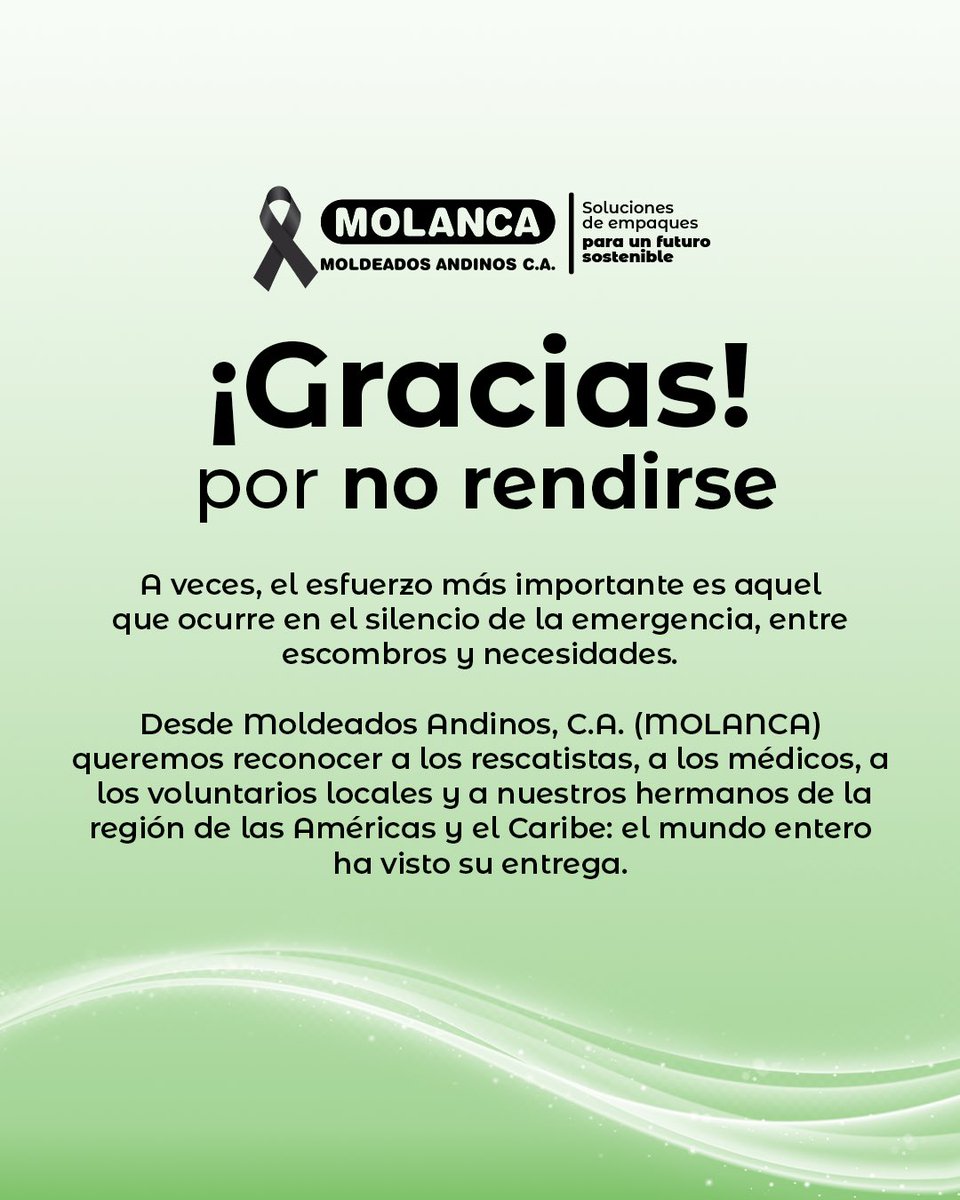 MOLANCAve's tweet photo. ¡Gracias! por no rendirse. A veces, el esfuerzo más importante es aquelque ocurre en el silencio de la emergencia, entre
escombros y necesidades. https://t.co/MrXnEN06CL