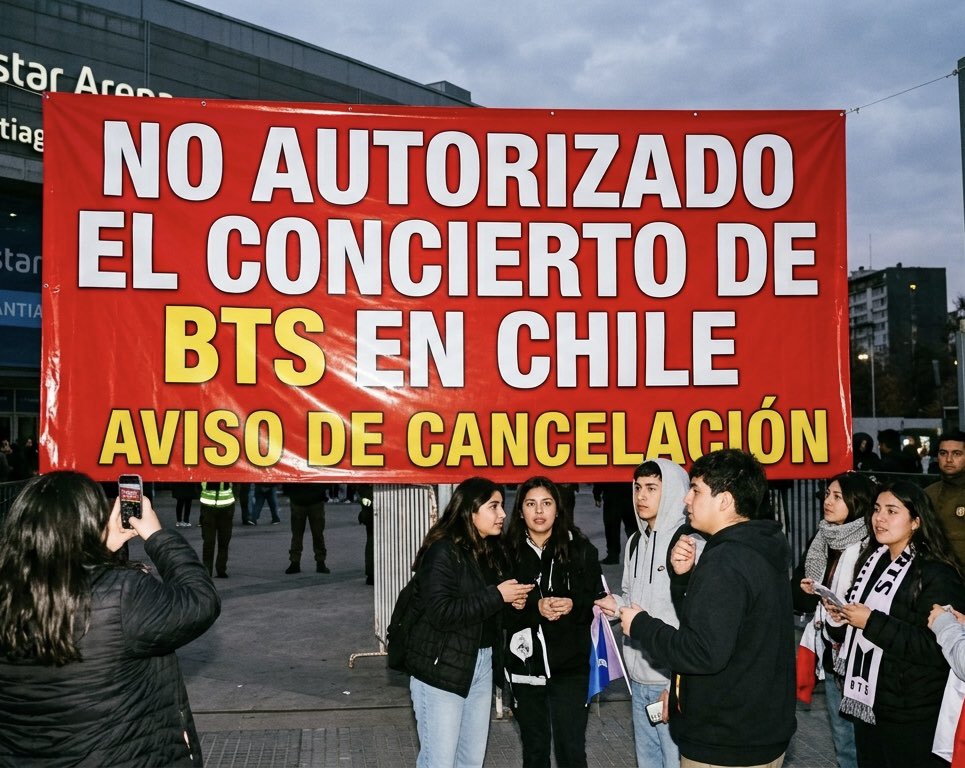 treceentmx's tweet photo. ¿Qué está pasando con los conciertos de BTS en Chile?

Según informó The Clinic, el Ministerio del Deporte, a través del Instituto Nacional de Deportes (IND), decidió no autorizar el uso del Estadio Nacional para los conciertos de BTS programados para el 14, 16 y 17 de octubre. https://t.co/yIVqVAKfLL