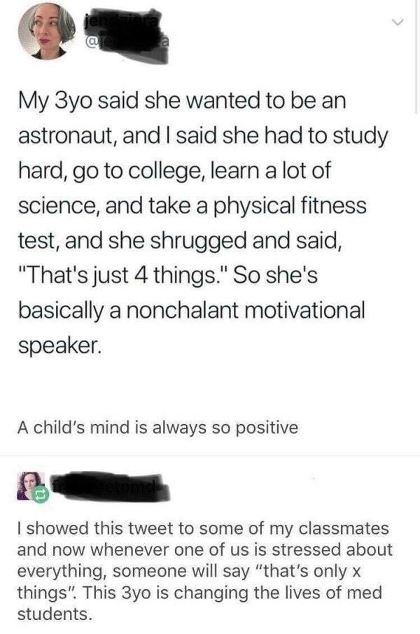GoodFeelsDaily's tweet photo. It takes some people a lifetime to learn what a 3 year old knows

#wholesome #positivity https://t.co/EcNI15k5RV