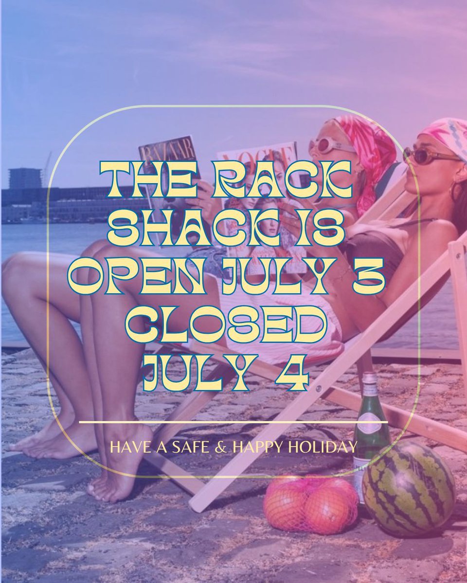 TheRackShackBK's tweet photo. We're closed Saturday July 4th but open the 3rd and 5th at both locations so come by and say hi! https://t.co/oVCJIOszxl