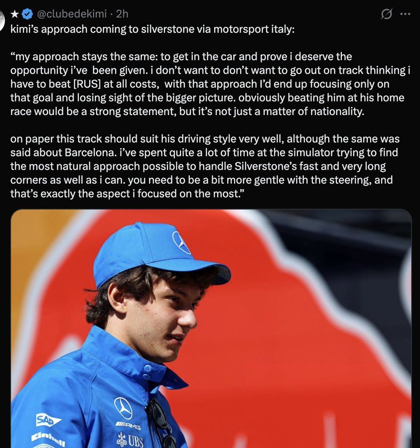GeorgiesWDC's tweet photo. Alex, Lando, Oscar, Carlos, and even Max in just 1 day put rabid fans in their place. And then Kimi, who George clearly showed support for with the Merc team order statement, went on to rant to the Italian media on some “beating him at his home race would be a strong statement” https://t.co/HHQPBiw11l