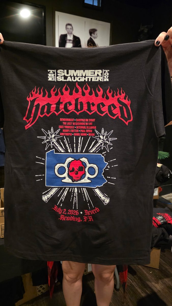 hatebreed's tweet photo. Reading PA tonight! Summer Slaughter Kick off show! https://t.co/r5KQlD3nMs