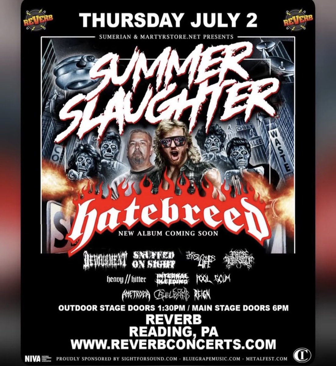 hatebreed's tweet photo. Reading PA tonight! Summer Slaughter Kick off show! https://t.co/r5KQlD3nMs