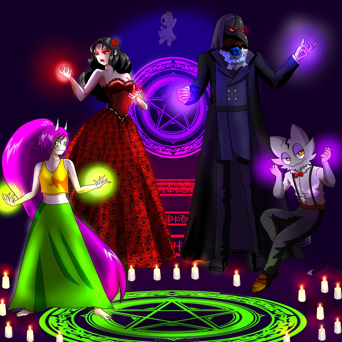 Genetitacomic's tweet photo. Invocando al cuarteto de las Penumbras 🕯️🔥🕯️ 

✨Dejo esta plantilla de uso libre para quien guste colocar a su oc.

#digitalart #digitalartist #originalcharacter #digitaldrawing #digitalpainting https://t.co/jbrmKdgKR3