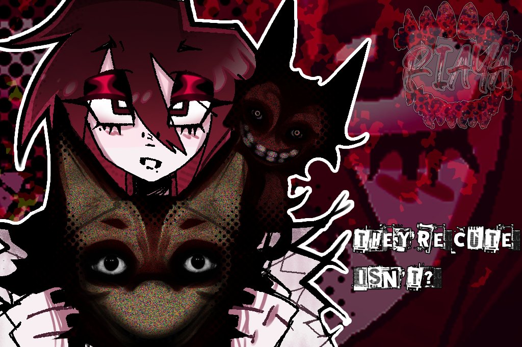 Riayagunez's tweet photo. redraw lolz

ft. Smile dog And. . .smiling cat!

#creepypasta #creepypastatwt https://t.co/0FvTj3kU3V