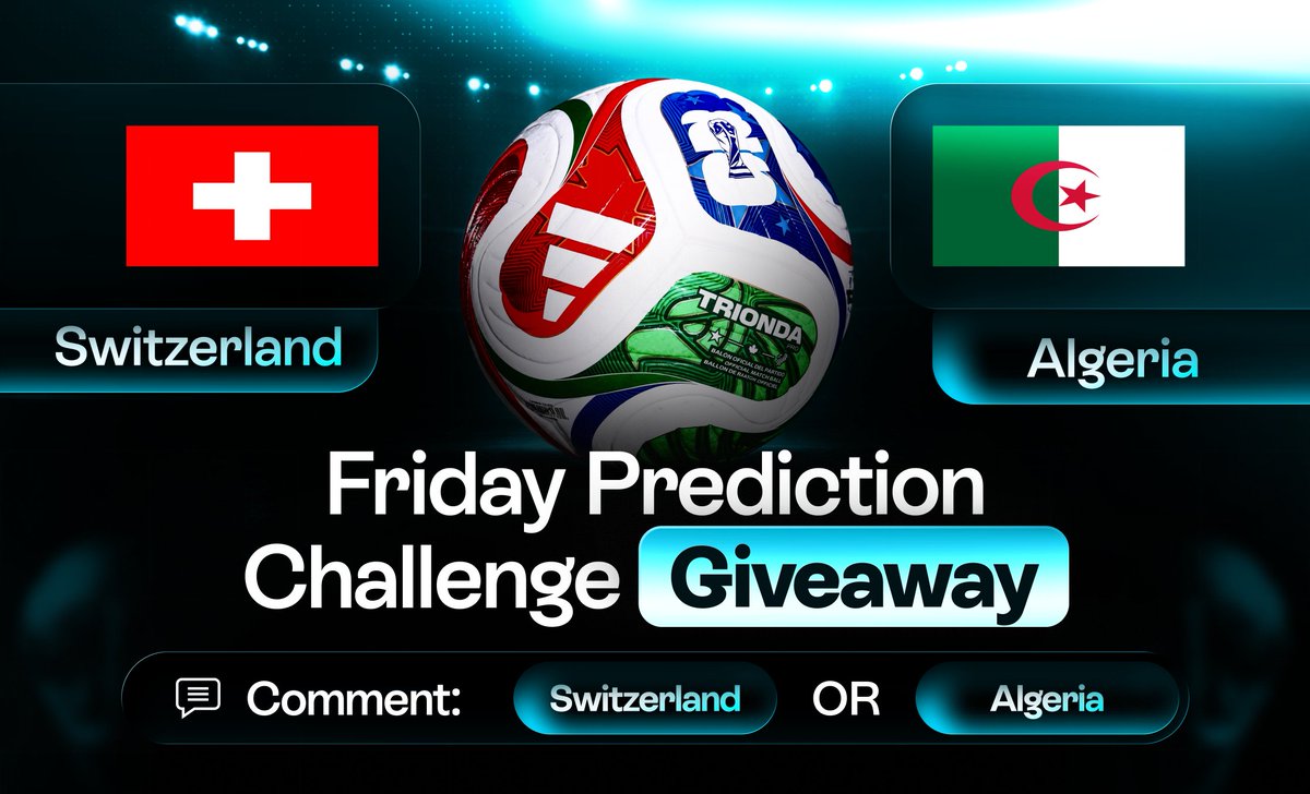 forexfundsflow's tweet photo. ⚽ Friday Match Giveaway

🇨🇭 Switzerland vs Algeria 🇩🇿

Think you've got the winner?

Drop your prediction in the comments.

🎁 One lucky winner will get a FREE FFF account within 48 hours. https://t.co/m76MWXhX3u