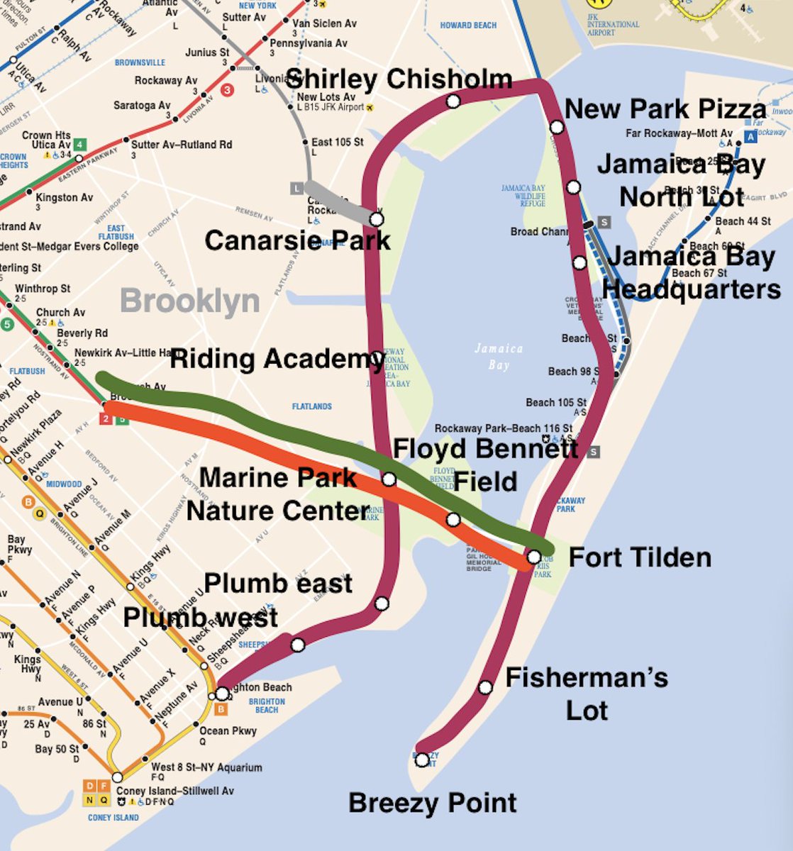 RyanFMandelbaum's tweet photo. if the jamaica bay loop could be done without being an ecological catastrophe it would revolutionize NYC birdwatching forever https://t.co/tr0TTnCzDk